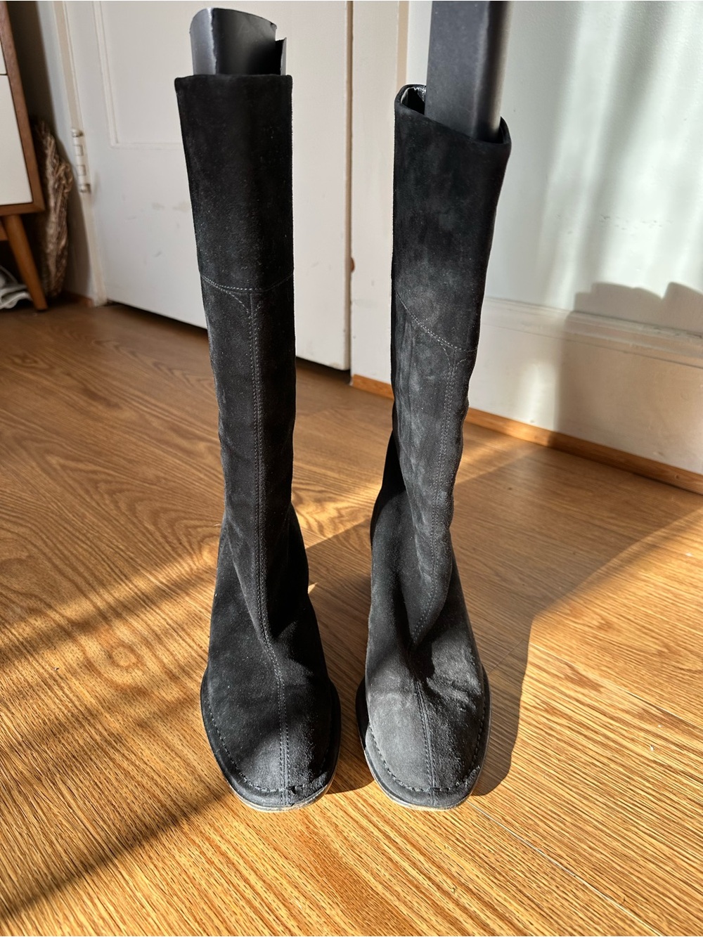 Bally Black Suede Knee-High Boots